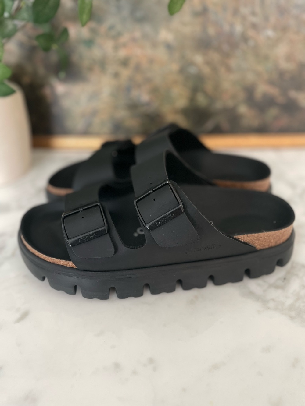 Birkenstock Papillio Arizona Chunky Platform Slide Sandals Size 39 - Picture 2 of 12